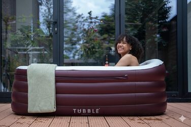 Надувна ванна Tubble Royale Deep Burgundy 255 л - розкішне домашнє спа для дорослих
