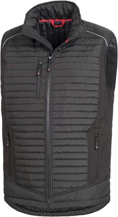 Жилет робочий Nitras Motion Tex Plus з софтшелу та світловідбиваючими елементами - теплий та міцний, чорний, розміри M, XL