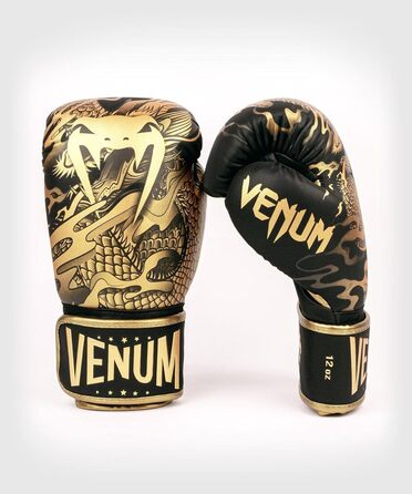 Боксерські рукавички Venum Dragon's Flight, 16 Oz, чорний/бронзовий