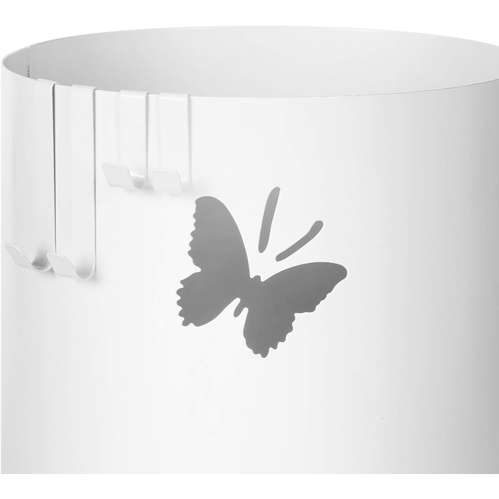 Підставка для парасоль під SONGMICS, металева, кругла, біла, з водозбірником, 49 x 19,5 см