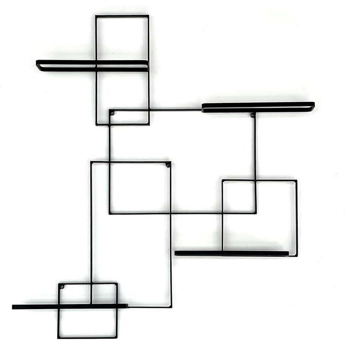 DanDiBo Wine Rack Metal Black Black Line Bottle Stand Bottle Shelf Bottle Holder Wall Shelf