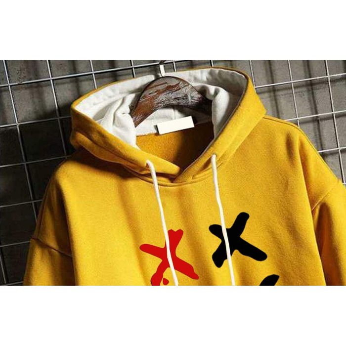 Чоловіча толстовка Heo Mrin Techwear в стилі хіп-хоп, японський streetwear, пачворк, жовта (M)