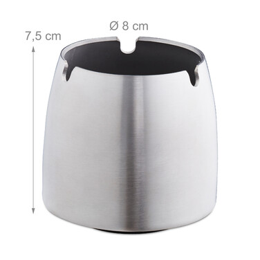 Relaxdays Stainless Steel Ashtray