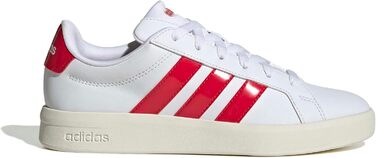 Жіночі кросівки Adidas Grand Court Base 3.0 (38 2/3 EU, білий, рубіново-червоний, off-white)