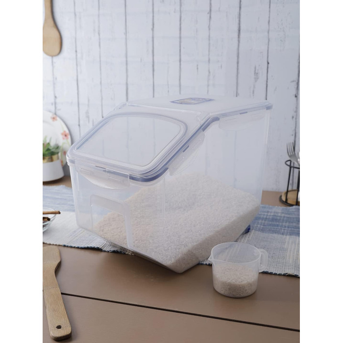 LocknLock Küchen Caddy 12L: Контейнер для зберігання продуктів з кришкою-клапаном | 35 x 23 x 27 см
