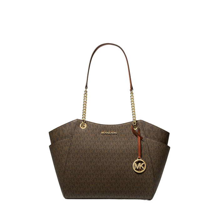 Сумка жіноча Michael Kors Jet Set Item Tote L коричнева шкіра