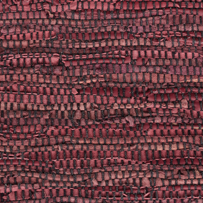 Relaxdays Leather & Cotton Patchwork Rug