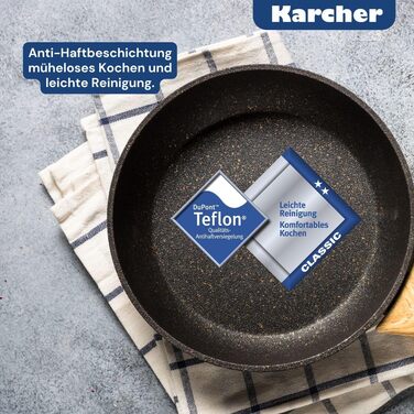 Karcher Індукційна жаровня з кришкою 2в1, алюмінієвий литий корпус, 8,7 л, з рукавицями для духовки