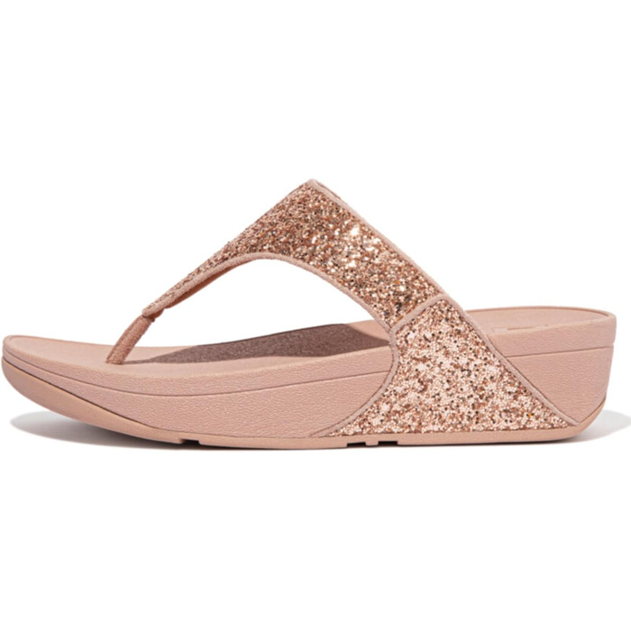 Шльопанці жіночі FitFlop Lulu Glitter рожево-золотисті, з підтримкою стопи 40 EU