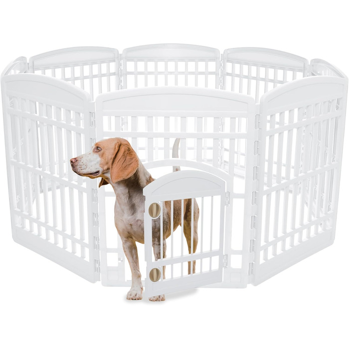 Iris Ohyama Dog Playpen with 6 Panels, 24