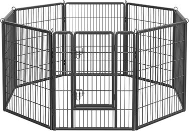 Вольєр для тварин Feandrea Freilaufgege, XXL (77 x 100 см), чорний, з 8 панелей, DIY, для дому та вулиці