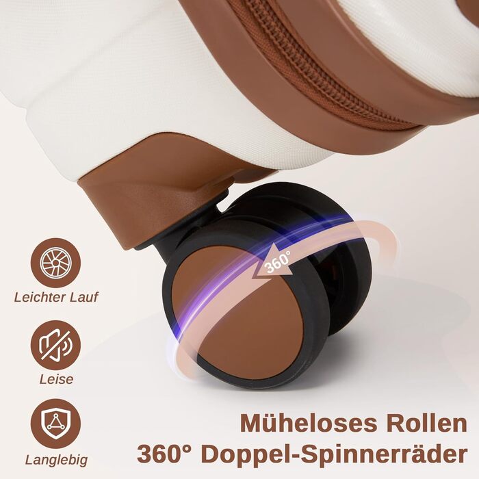 Чемодан KONO: середній, ABS+PC, з коліщатами та кодовим замком (66 см)