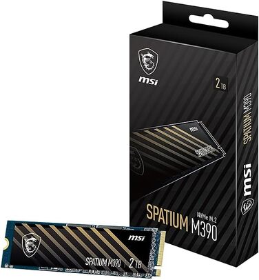 SSD MSI Spatium 2TB PCIe 4.0 NVMe M.2 - Внутрішній твердотільний накопичувач, 7000 МБ/с (читання) & 6800 МБ/с (запис), 3D NAND, Захист даних, гарантія 5 років (1400 TBW)