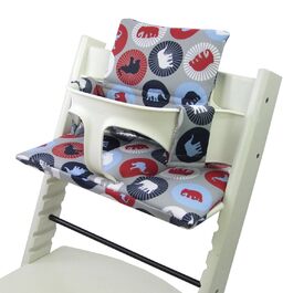 Комплект подушок BambiniWelt для стільчика Stokke Tripp Trapp, 2 штуки, морські слони, 15 кольорів, змінні подушки для дитячого стільця