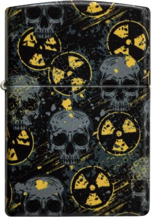 Бензинова запальничка Zippo Nuclear Skulls 540, кольорова, вітростійка, багаторазова, подарункова коробка, оригінал США