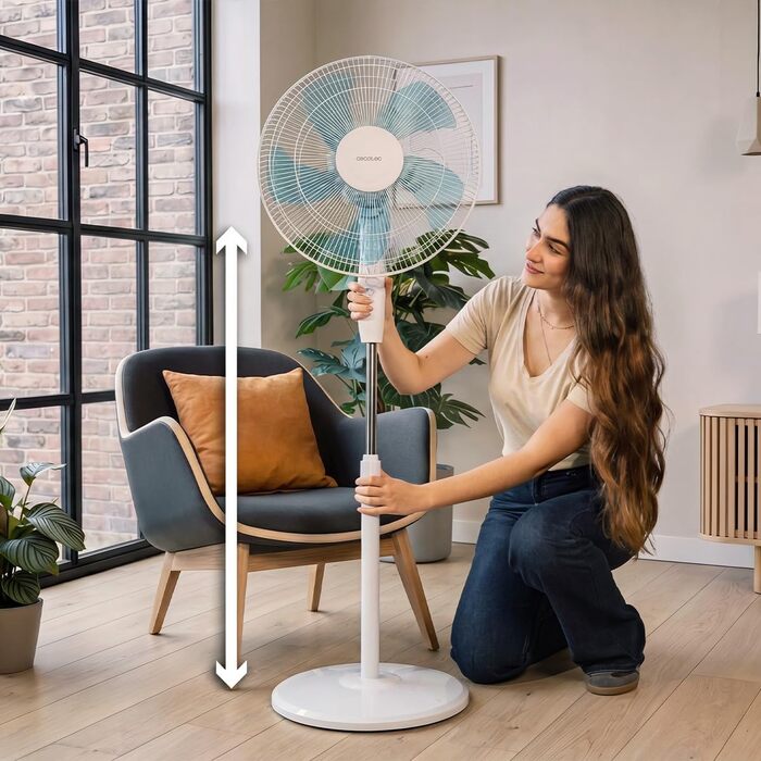 Вентилятор підлоговий Cecotec EnergySilence 515 WindLite Pro 56W, 40 см, 3 швидкості, чорний