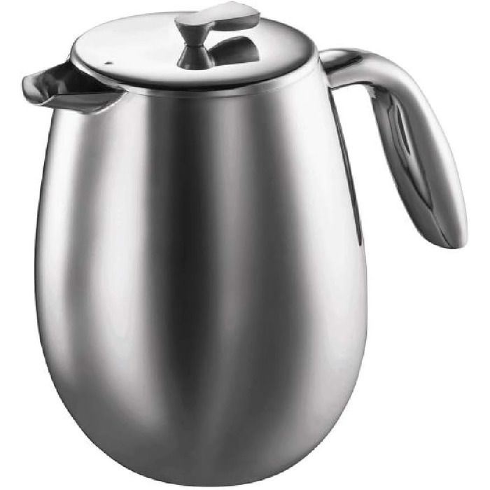 Френч-прес Bodum Columbia 1.5 л, подвійні стінки, нержавіюча сталь, матовий, для кави, можна мити в посудомийці