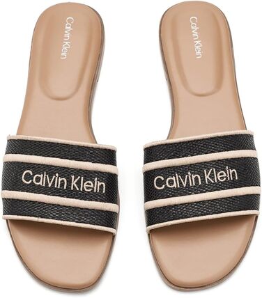 Сандалі жіночі Calvin Klein Kendell плоскі, чорно-білі, 40 EU