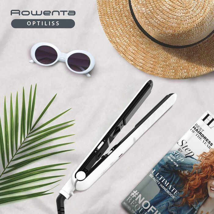 Випрямляч для волосся Rowenta Optiliss SF3210, керамічне покриття, 230°C, білий