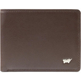 BRAUN BÜFFEL - Men's Wallet made from genuine cowhide Golf 2.0 - Slim card and cash holder with 4+3 card slots - Timeless classic wallet with coin pocket - Elegant Brown
