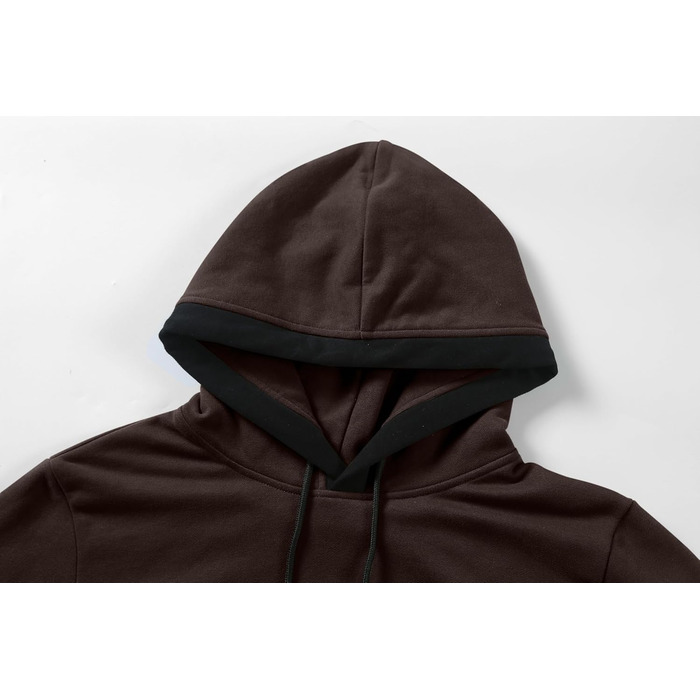 Світшот з капюшоном JMIERR для чоловіків, теплий пуловер з капюшоном, повсякденна куртка з капюшоном, бавовняний світшот, шнурок на капюшоні, кишеня, колір: зелений (L, кава)