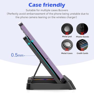 База зарядки 4-в-1 для iPhone та Apple Watch: бездротова зарядка 15W, складна, індуктивна, сумісна з iPhone 16/15/14/13/12/11 Pro SE X XS XR та Apple Watch 9/8/7/6/SE/5/4/3/2, AirPods Pro