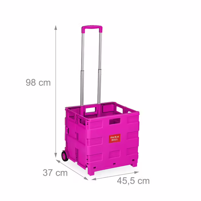 Relaxdays Folding Shopping Trolley