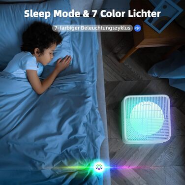 Електричний осушувач повітря 2.2L з LED дисплеєм, тихий, з таймером та підсвічуванням, авто-стоп та авто-розморожування, для спальні та ванної кімнати