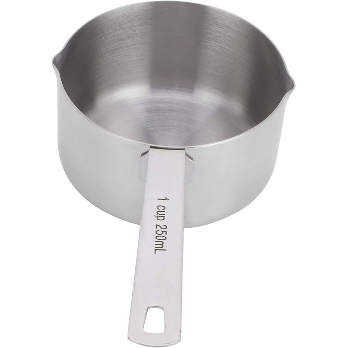 FBHappiness Stainless Steel 304 Measuring Cup, Metal Measuring Spoons, Baking Measuring Spoons with Scale, Cake Measuring Spoons for Kitchen, Household Scale (Size: 1/3 Cup 80 ml) (1 Cup 250 ml)