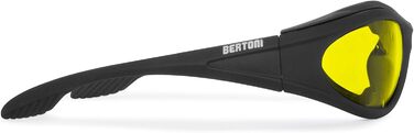 Мотоокуляри BERTONI AF125, антизапотівальні, матові, чорні, захист від вітру для байкерів