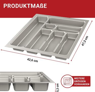 Органайзер для столових приборів LouMaxx 47.3x52.6 см (Німеччина) - 8 відділень, сріблястий
