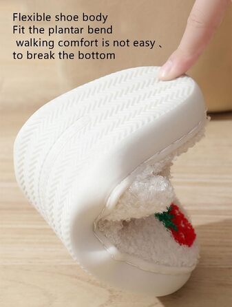 Тапочки домашні жіночі та чоловічі зимові теплі з м'якою підкладкою. Модель 'Клубніка' (38/39 EU)