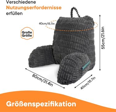 Підлогове крісло-мішок з підтримкою спини для читання, відпочинку та перегляду телевізора, підходить для дорослих