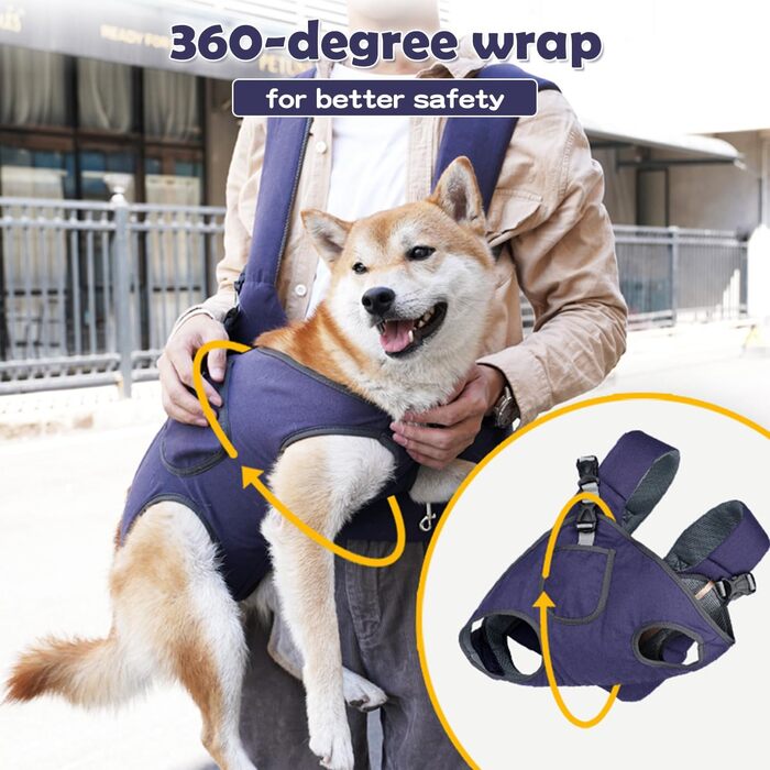 Рюкзак для кота та собаки – переноска для тварин з дихаючим мережем, регульована, для маленьких та середніх тварин, з виходом для хвоста, зручна для подорожей та велопрогулянок