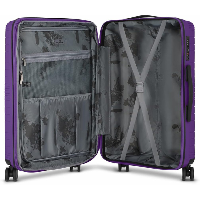 Набір валіз Franky Dallas 3.0 (3 шт.) | Тріумф, TSA-замок, 4 колеса, об'єм 36/60/92 л, фіолетовий