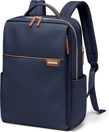 Рюкзак для ноутбука 16 дюймів, водонепроникний, для чоловіків та жінок, ідеальний для школи, подорожей та велосипеда (Морська синя)