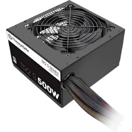 Блок живлення для ПК Thermaltake TR2 S 500W, ATX, 80 Plus, з тихим 120-мм вентилятором, чорний