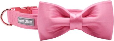 Нашийник для собак Lionet Paws з метеликом - зручний шовковий нашийник зеленого кольору для маленьких собак, знімний метелик, розмір 25-40 см (S, 1 шт., персиковий)