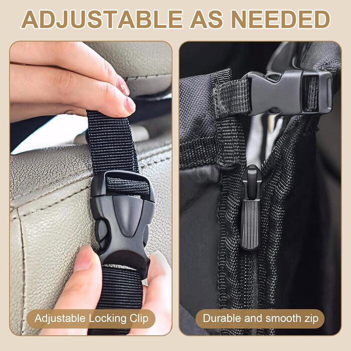 Автомобільний лежак для собак - переноска для собак, чорний, водонепроникний, з ременями, для малих та середніх собак