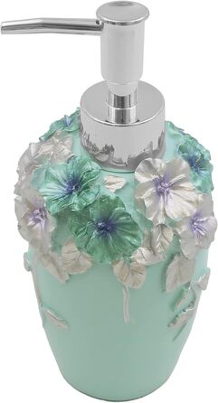 LUANT Bathroom Accessories Set, 5-Piece Bathroom Gift Set with Soap Dispenser, Pump, Toothbrush Holder, Cup, and Soap Dish, Durable Bathroom Set Decoration Ideas (blue)