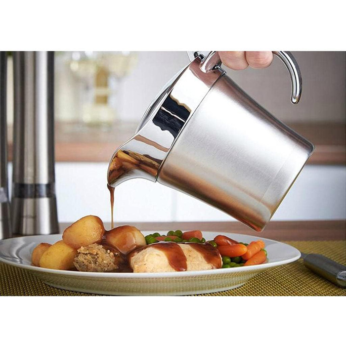 HomeDecTime 2 x Double-Walled Sauce Bowls Stainless Steel Thermal Sauce Pot