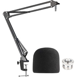 Підставка для мікрофона SUNMON для Blue Yeti - міцна, 360° обертання, металева кріплення, універсальна для HyperX QuadCast 2, Fifin AM8, Seiren Mini V3, MV7, з поролоном