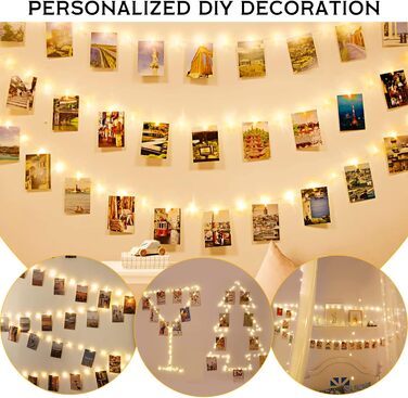 Гірлянда світлодіодна зовнішня/внутрішня 23м, 200 LED, 8 режимів, функція пам'яті, тепле світло, з USB, для декору