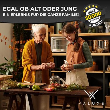 Преса для часнику VALUXE® - професійна, міцна, срібна, для кухні, миється в посудомийній машині