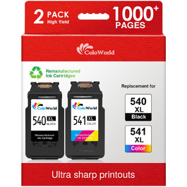 Комплект картриджів Canon PG-540XL та CL-541XL (чорний та кольоровий), підвищена ємність, для принтерів Pixma MG3650S, TS5150, TS5151, TS5100, MX535, MX475, MX395, MG4250