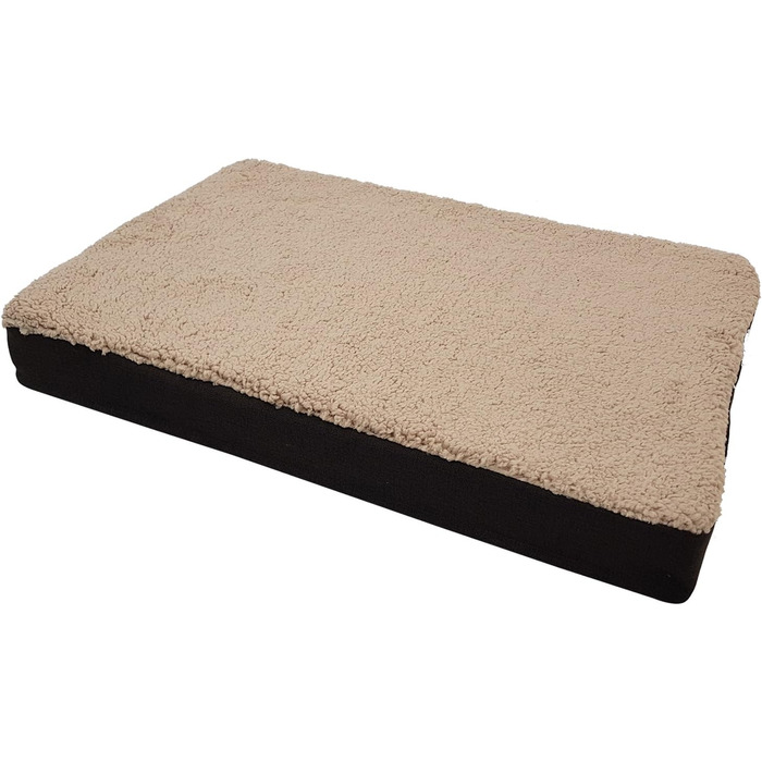 Ортопедична лежанка для собак Diluma Benji - лежанка для тварин з знімним чохлом - лежанка для собак Беж - 100 x 65 x 10 см (L, S 72 x 50 x 8 см)