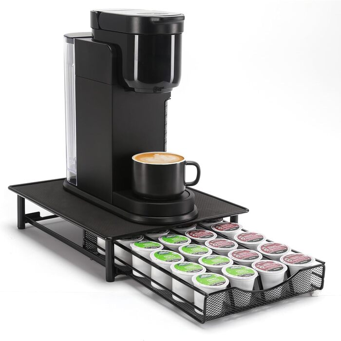 Організатор для капсул Dolce Gusto SYSYLY: 72 капсули, 2 ящики, металевий, чорний