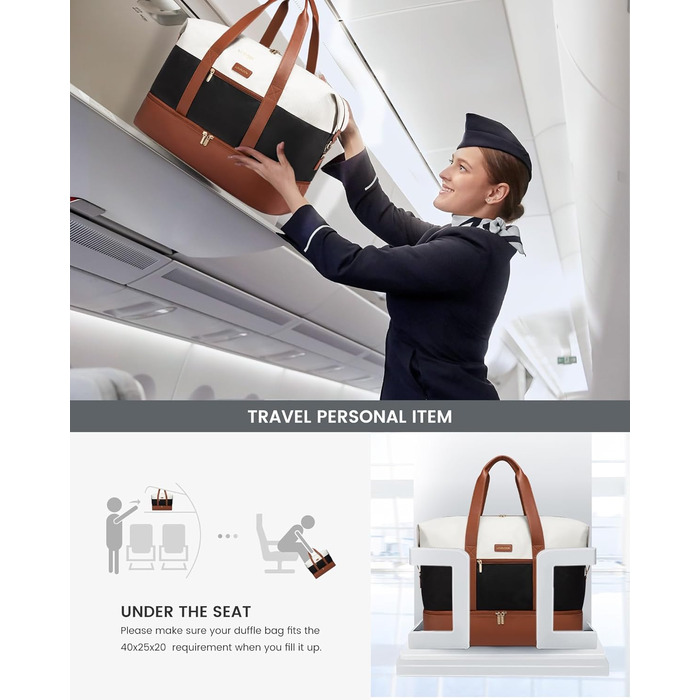 Сумка-трансформер LOVEVOOK для подорожей: жіноча дорожня сумка, 60L, водонепроникна, з відділенням для взуття, ідеальна для спортзалу, клініки, пологів, 40x20x25см