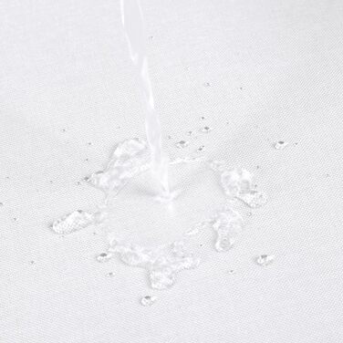 Штора для душу LinTimes з льону, 180x200 см, біла - важкий 240 GSM, з гачками, готельний люкс, машинне прання