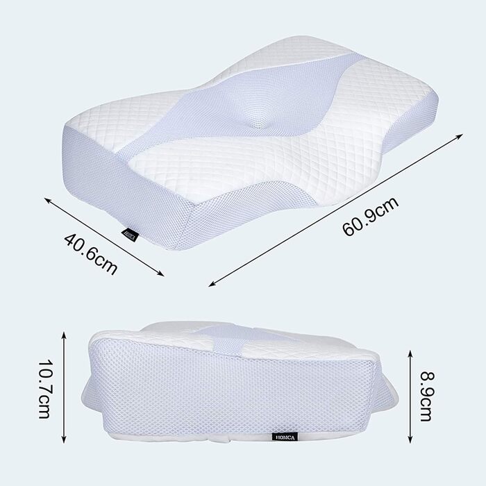 BANGSUN 1 x orthopedic pillow, height adjustable, bamboo cover, ergonomic.